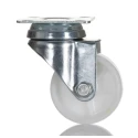 RS PRO Swivel Castor, 50 kg Load Capacity, 50 mm Polypropylene Wheel, 72 mm Height, Light Duty 828-6268