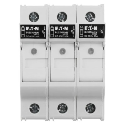 Eaton 30A 3-Pole Fuse Holder, 600V DIN Rail Mount CHCC3DIU