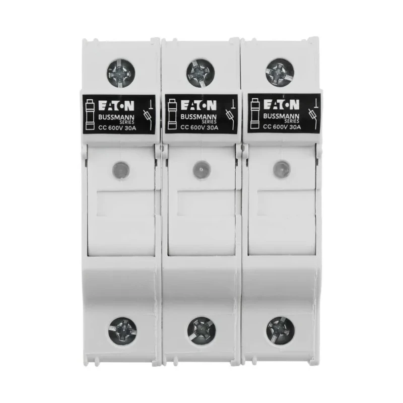 Eaton 30A 3-Pole Fuse Holder, 600V DIN Rail Mount CHCC3DIU