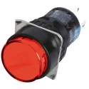 Idec AL Series Illuminated Push Button Switch, Latching, Panel Mount, Amber Actuator, 16.2 mm Cutout, DPDT, Red AL6M-A23P-R