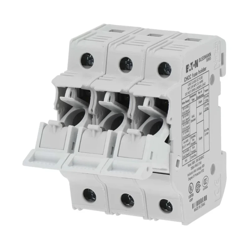 Eaton 30A 3-Pole Fuse Holder, 600V DIN Rail Mount CHCC3DIU