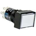 Idec AL Series Illuminated Push Button Switch, Latching, Panel Mount, 30 mm Cutout, DPDT, White LED, IP40, 250 V AL6H-A24-W