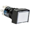 Idec AL Series Illuminated Push Button Switch, Latching, Panel Mount, 30 mm Cutout, DPDT, White LED, IP40, 250 V AL6H-A24-W