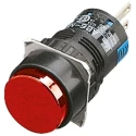 Idec AB Series Push Button Switch Momentary Panel 16.2 mm Cutout SPDT IP65 250 V dc 250 V ac AB6M-M1P-R