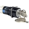Idec Key Switch, DPDT, 1A, 2 Positions, Common Key, IP40/IP65 Rated AS6M-2KT2PA