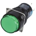 Idec AL Series Illuminated Momentary Push Button Switch, Panel Mount, 16.2 mm Cutout, SPDT, Green LED, IP65, 250 AL6M-M14P-G