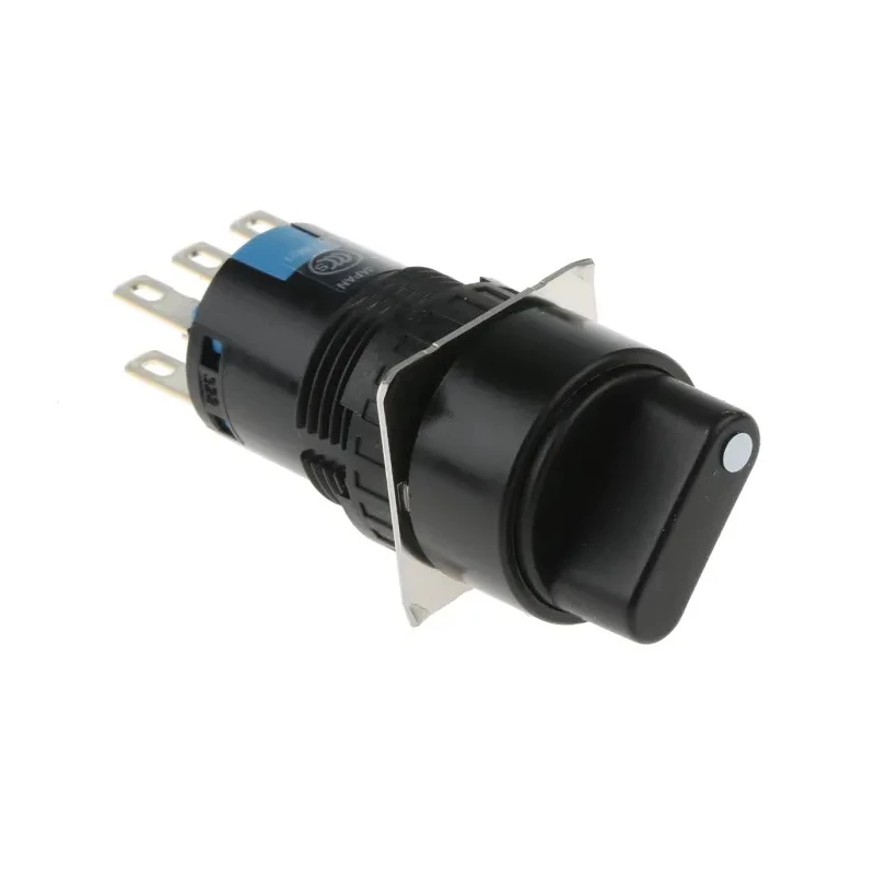 Idec Selector Switch DPDT 2 Positions Solder Lug Terminal IP40/IP65 Momentary/Maintained AS6M-2Y2P