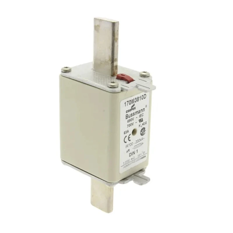 Eaton 80A High Speed Dual Indication Centred Tag Fuse NH1 690V AC Bussmann Series 170M3811D
