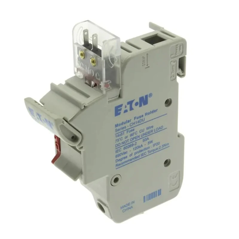 Eaton Rail Mount Fuse Holder 50A 1 Pole 690V AC 750V DC Screw Terminal CH141DMSU-F