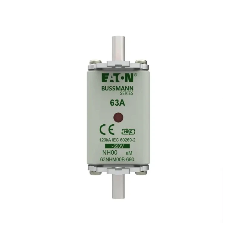 Eaton 63A Centred Tag Fuse NH00 690V AC High Rupture Capacity Dual Indication NH00 