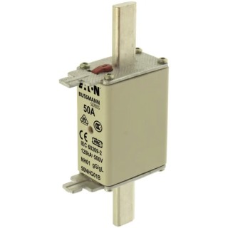Eaton 50A Centred Tag Fuse NH1 500V AC High Rupture Capacity IEC Compliant 50NHG01B
