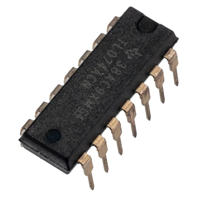 Texas Instruments Operational Amplifier TL074ACN, 4 Channels, 3 MHz Gain Bandwidth, 14-Pin PDIP, 5-15V Supply