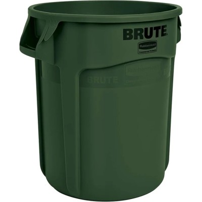 Rubbermaid Commercial Products BRUTE 75.7L Green Polyethylene Waste Bin FG262000DGRN