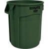 Rubbermaid Commercial Products BRUTE 75.7L Green Polyethylene Waste Bin FG262000DGRN