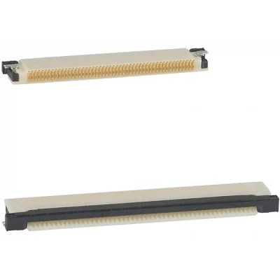 Amphenol Communications Solutions 0.5 mm Pitch 50 Way Right Angle Female FPC Connector Bottom Side Contact 62684-501100ALF