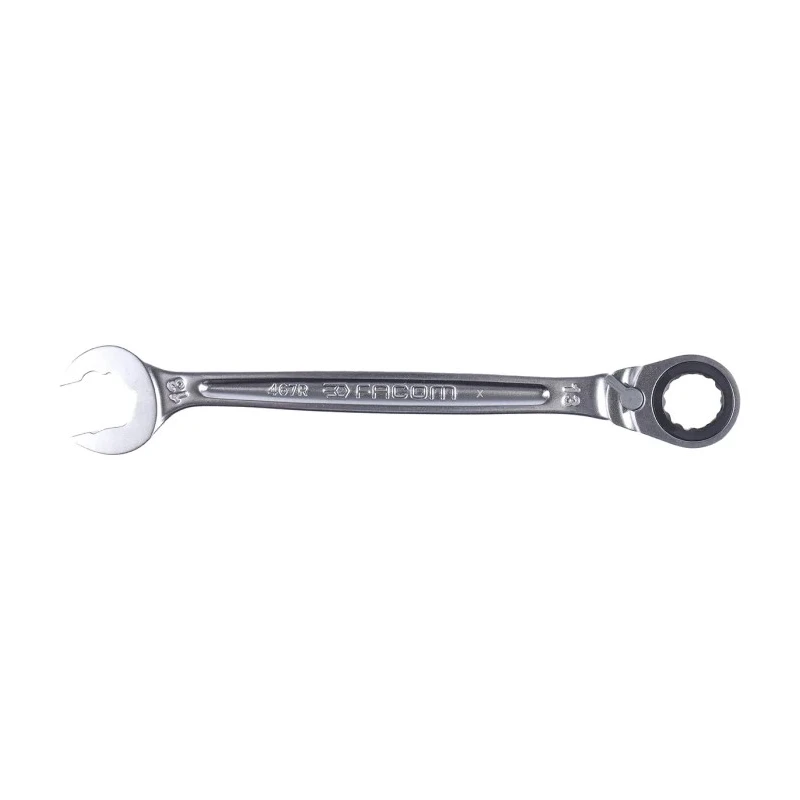 Facom Combination Ratchet Spanner Chrome Vanadium Steel 178mm Length Sizes 8-19 mm 467BR.13