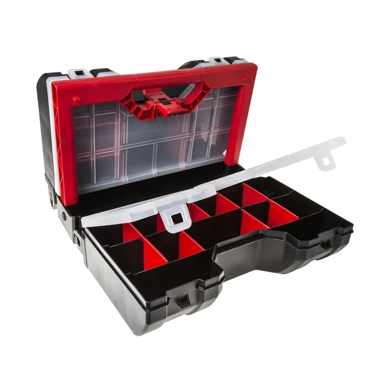Facom Plastic Tool Box Black Red with 3 Compartments 234 x 426 x 316 mm BP.Z46APB