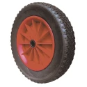 Guitel Hervieu Red, Black Polyurethane Trolley Wheel 400mm Diameter 83mm Width 180kg Load Capacity 6024002558