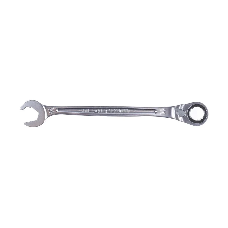 Facom Metric Fast Open End Combined Ratchet Spanner 11 mm, Chrome Vanadium Steel, 165mm Length 467BR.11