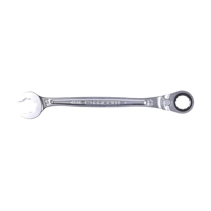 Facom Metric Fast Open End Combined Ratchet 12 mm, 171mm Overall Length, Chrome Vanadium Steel 467BR.12