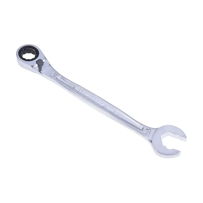 Facom Metric Fast Open End Combined Ratchet 12 mm, 171mm Overall Length, Chrome Vanadium Steel 467BR.12