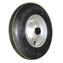 Guitel Hervieu Industrial Black Grey Rubber Trolley Wheel 75 kg Load Capacity 200mm Diameter 50mm Width 20mm Bore 588101