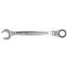 Facom Metric Fast Open End Combined Ratchet 14 mm, Chrome Vanadium Steel, 190mm Overall, Ratchet Type 467BR.14