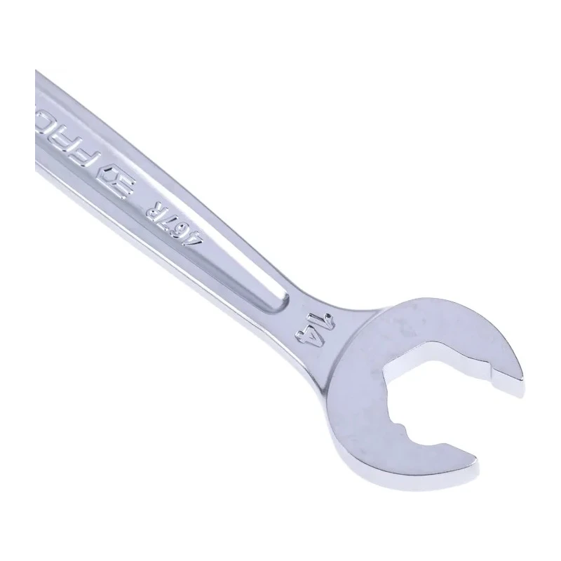 Facom Metric Fast Open End Combined Ratchet 14 mm, Chrome Vanadium Steel, 190mm Overall, Ratchet Type 467BR.14