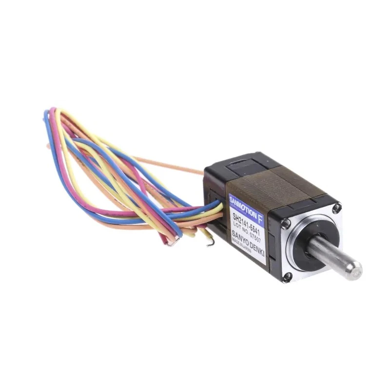 Sanyo Denki SH2141 Series Bipolar Stepper Motor 24V, 6.5mNm Torque, 1.8° Step Angle, 14x14 mm Frame, 4 mm Shaft SH2141