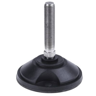 Nu-Tech Engineering Stainless Steel Adjustable Foot M16 Thread, 100 mm Dia. Base, 2000 kg Static Load Capacity, 10° A195/005