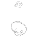 RS PRO Natural Steel Fire Rated Cable Clip 8 mm Max Bundle Diameter Screw Fixing 56 mm Length 20 mm Width 8 mm Depth 182-3854