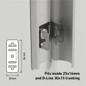 RS PRO Natural Steel Fire Rated Cable Clip 8 mm Max Bundle Diameter Screw Fixing 56 mm Length 20 mm Width 8 mm Depth 182-3854