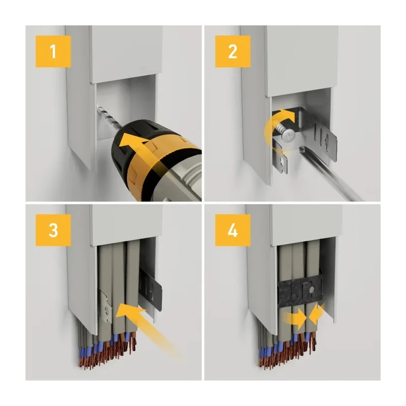 RS PRO Natural Stainless Steel Cable Clip 35 mm Max. Bundle, Screw Fixing, 165 mm Length, 20 mm Width, 35 mm Depth 182-3856