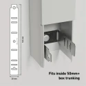 RS PRO Natural Stainless Steel Cable Clip 35 mm Max. Bundle, Screw Fixing, 165 mm Length, 20 mm Width, 35 mm Depth 182-3856