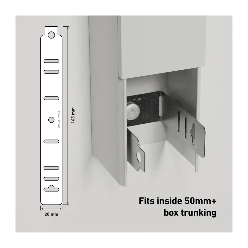 RS PRO Natural Stainless Steel Cable Clip 35 mm Max. Bundle, Screw Fixing, 165 mm Length, 20 mm Width, 35 mm Depth 182-3856