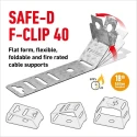 RS PRO Natural Steel Cable Clip, 20 mm Maximum Bundle Diameter, Screw Fixing, Length 110.5 mm, Width 20 mm, Depth 182-3855