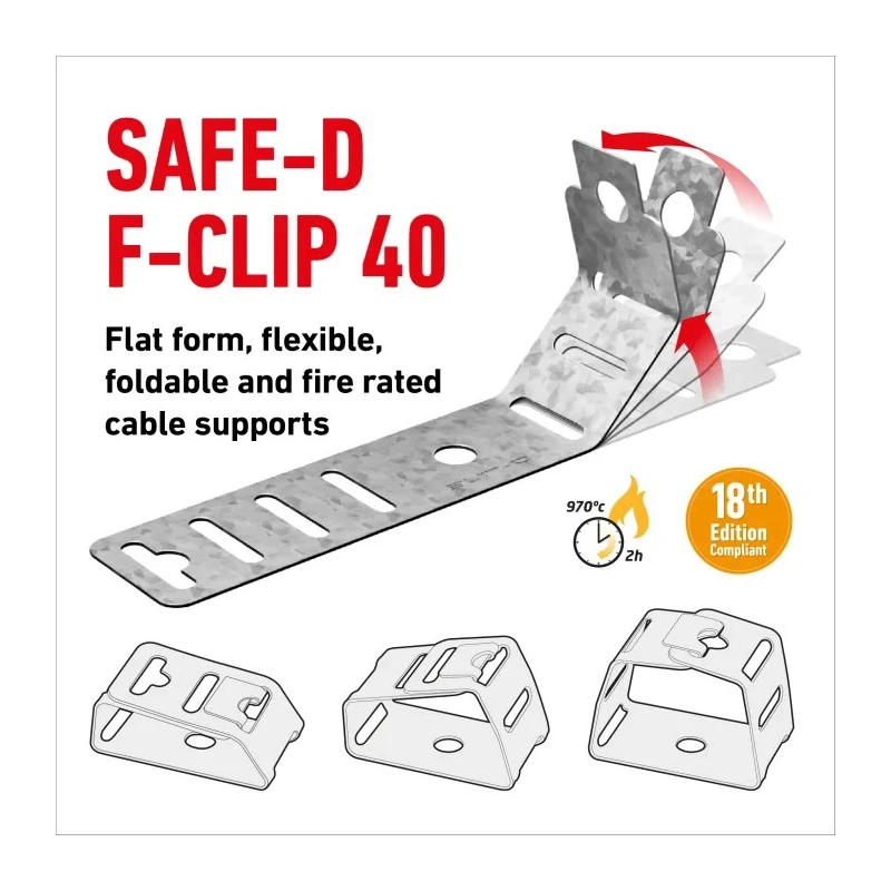 RS PRO Natural Steel Cable Clip, 20 mm Maximum Bundle Diameter, Screw Fixing, Length 110.5 mm, Width 20 mm, Depth 182-3855