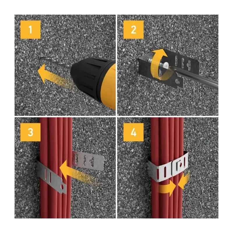RS PRO Natural Steel Cable Clip, 20 mm Maximum Bundle Diameter, Screw Fixing, Length 110.5 mm, Width 20 mm, Depth 182-3855
