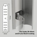 RS PRO Natural Steel Cable Clip, 20 mm Maximum Bundle Diameter, Screw Fixing, Length 110.5 mm, Width 20 mm, Depth 182-3855