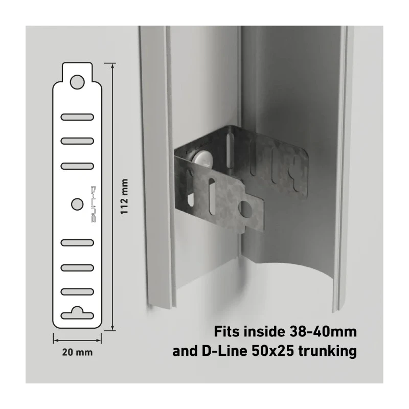 RS PRO Natural Steel Cable Clip, 20 mm Maximum Bundle Diameter, Screw Fixing, Length 110.5 mm, Width 20 mm, Depth 182-3855