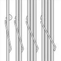 RS PRO Natural Steel Cable Clip Screw Fixing 50 mm Length 12 mm Width 8 mm Depth 182-3864