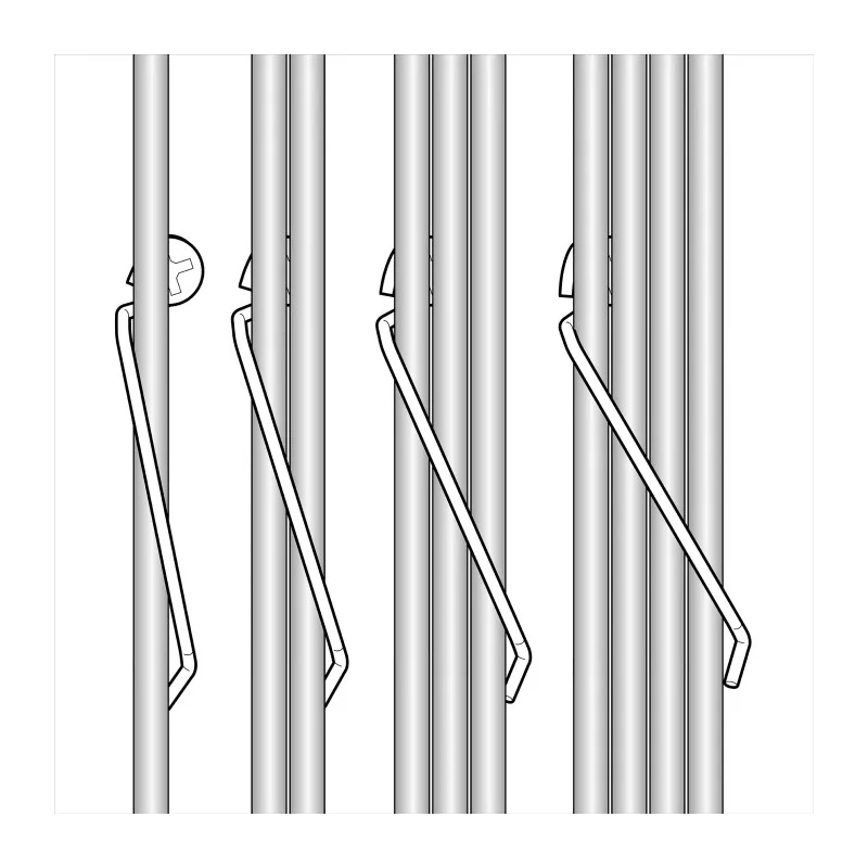 RS PRO Natural Steel Cable Clip Screw Fixing 50 mm Length 12 mm Width 8 mm Depth 182-3864