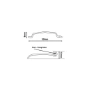 RS PRO Natural Steel Cable Clip Screw Fixing 50 mm Length 12 mm Width 8 mm Depth 182-3864