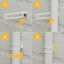 RS PRO Galvanised Steel White Conduit Clip Fitting Model 182-3862, Compliant with 18th Edition Wiring Regulations