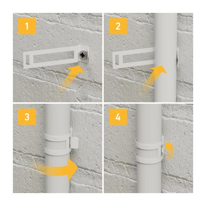 RS PRO Galvanised Steel White Conduit Clip Fitting Model 182-3862, Compliant with 18th Edition Wiring Regulations