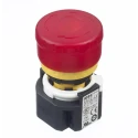 Idec XA Series Twist Release Illuminated Emergency Stop Push Button, Panel Mount, 16mm Cutout, 1 NO/3 NC, IP65 