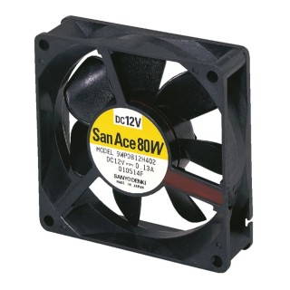 Sanyo Denki San Ace 9WP Series Axial Fan, 12V DC, 1.68 W, 140 mA, 74.5 m³/h Air Flow, IP68 Rated, 92 mm x 92 mm x 25 mm 