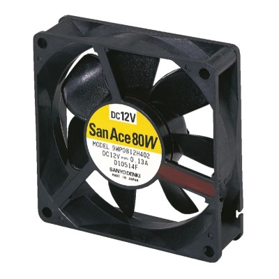 Sanyo Denki San Ace 9WP Series Axial Fan, 12V DC, 1.68 W, 140 mA, 74.5 m³/h Air Flow, IP68 Rated, 92 mm x 92 mm x 25 mm 
