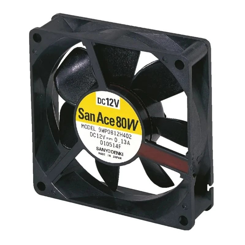 Sanyo Denki San Ace 9WP Series Axial Fan, 12V DC, 1.68 W, 140 mA, 74.5 m³/h Air Flow, IP68 Rated, 92 mm x 92 mm x 25 mm 