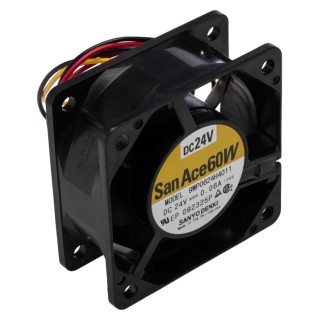 Sanyo Denki San Ace 9WP Series Axial Fan 24V DC 1.44W 31.8 m³/h Air Flow IP68 60mm x 60mm x 25mm 